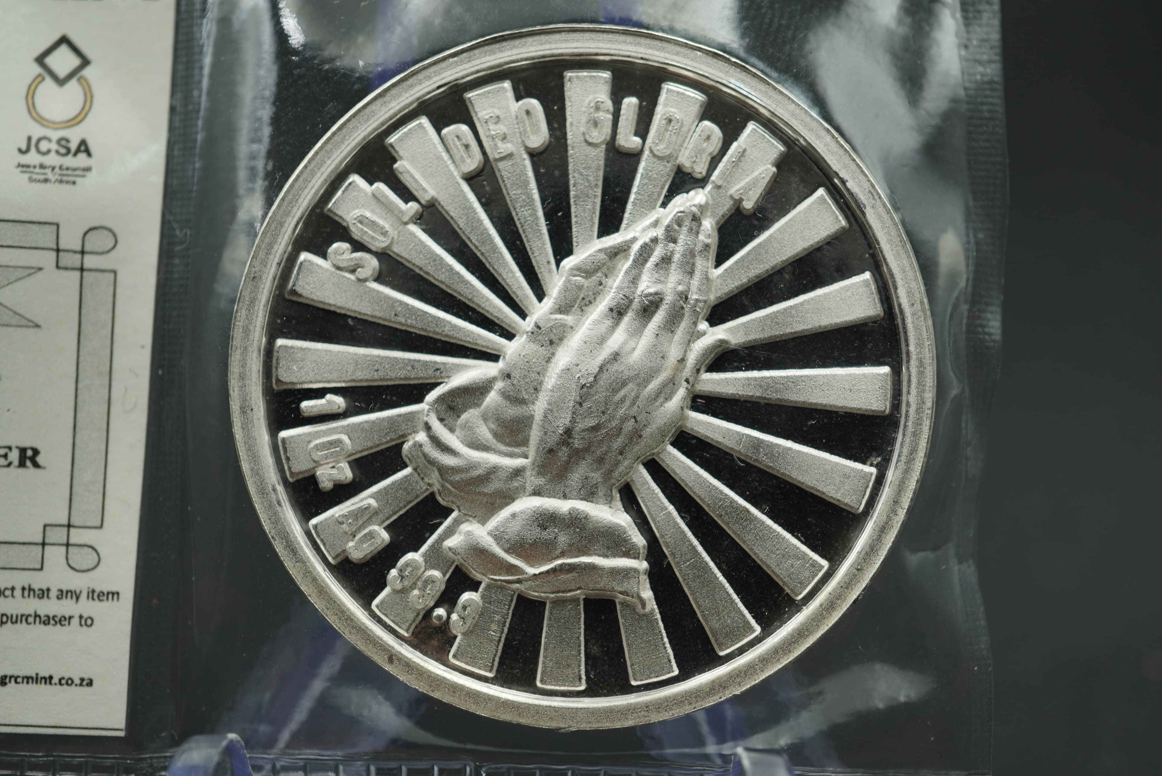 GRC English Lord's Prayer silver 1oz coin