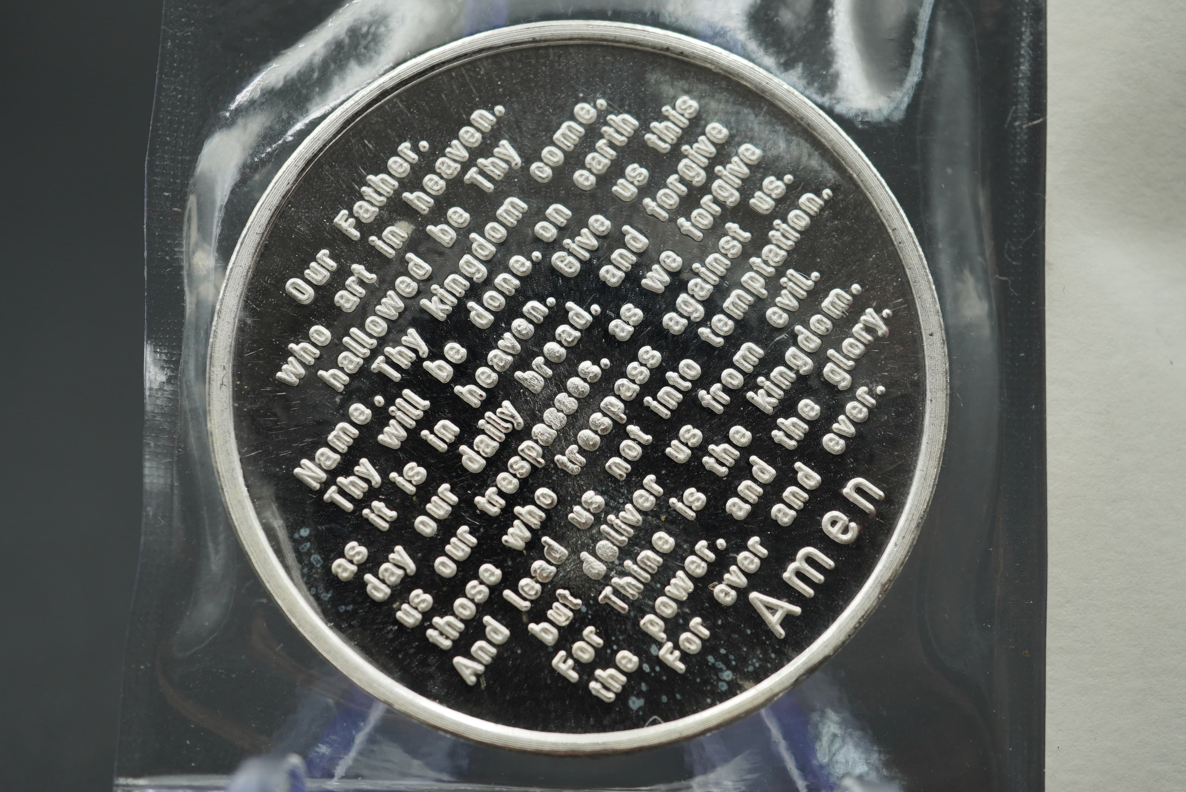 GRC English Lord's Prayer silver 1oz coin