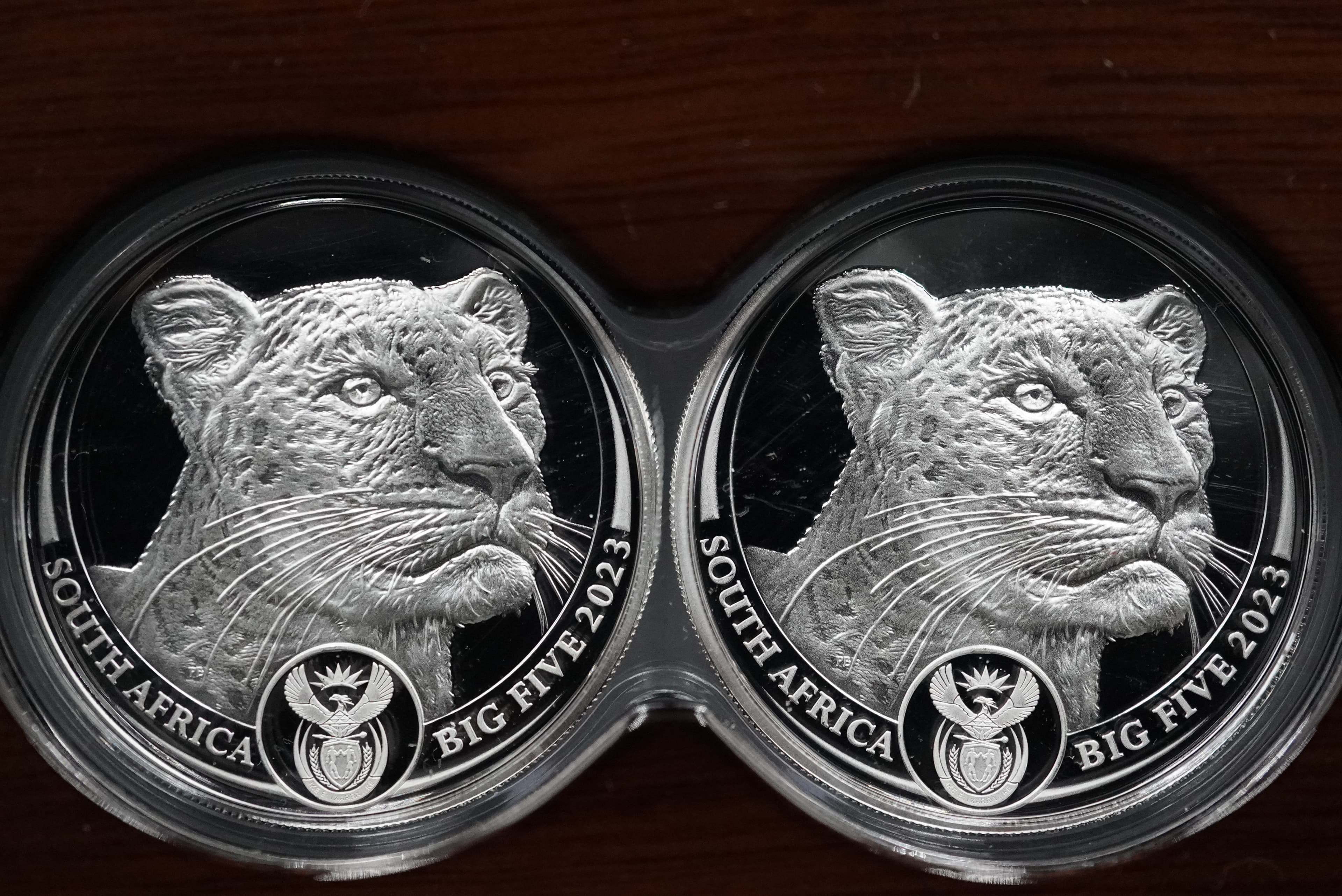 2023 S.Africa Big Five Double Proof Leopard Silver Set Coin Series II