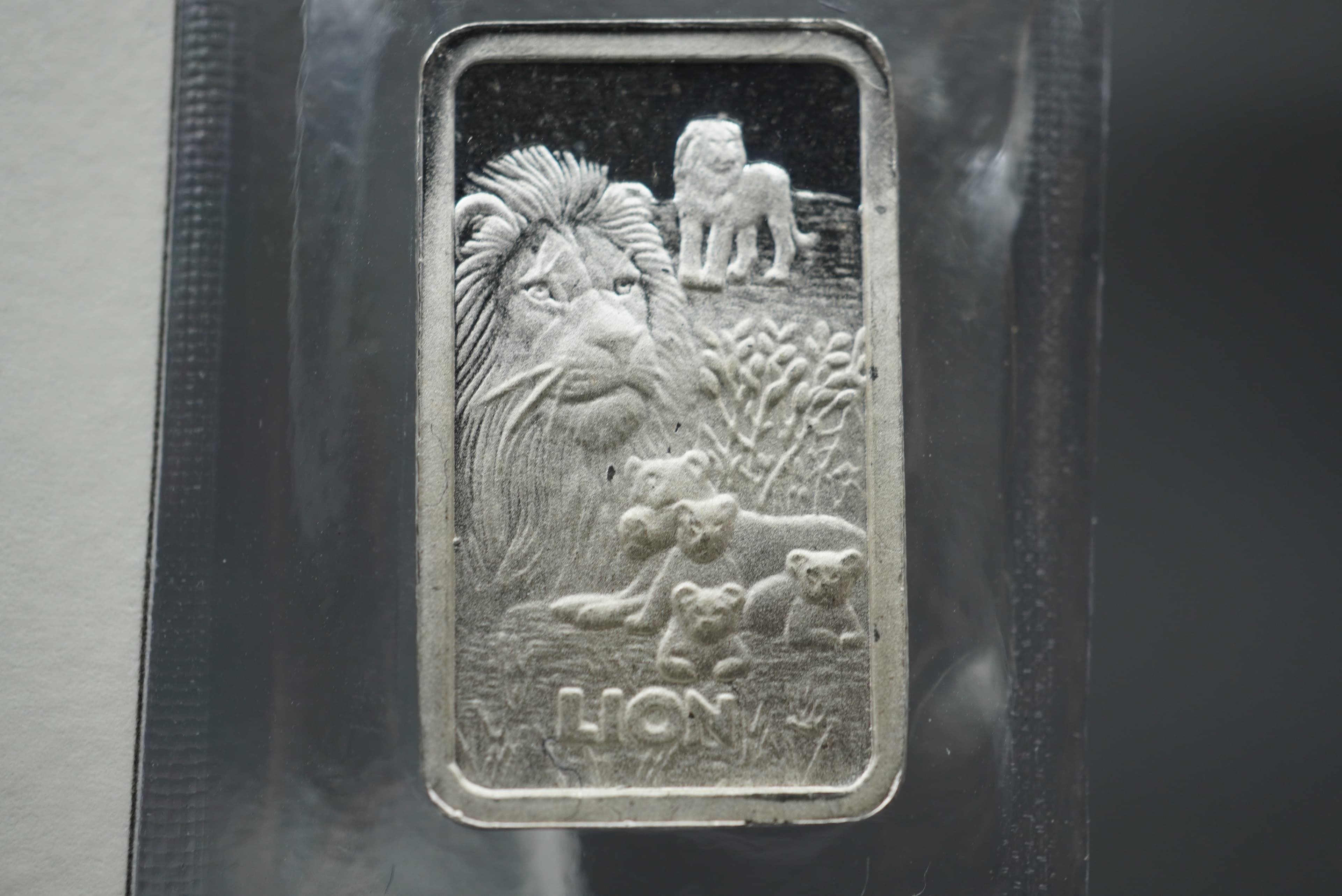 GRC lion minted bar 10g silver