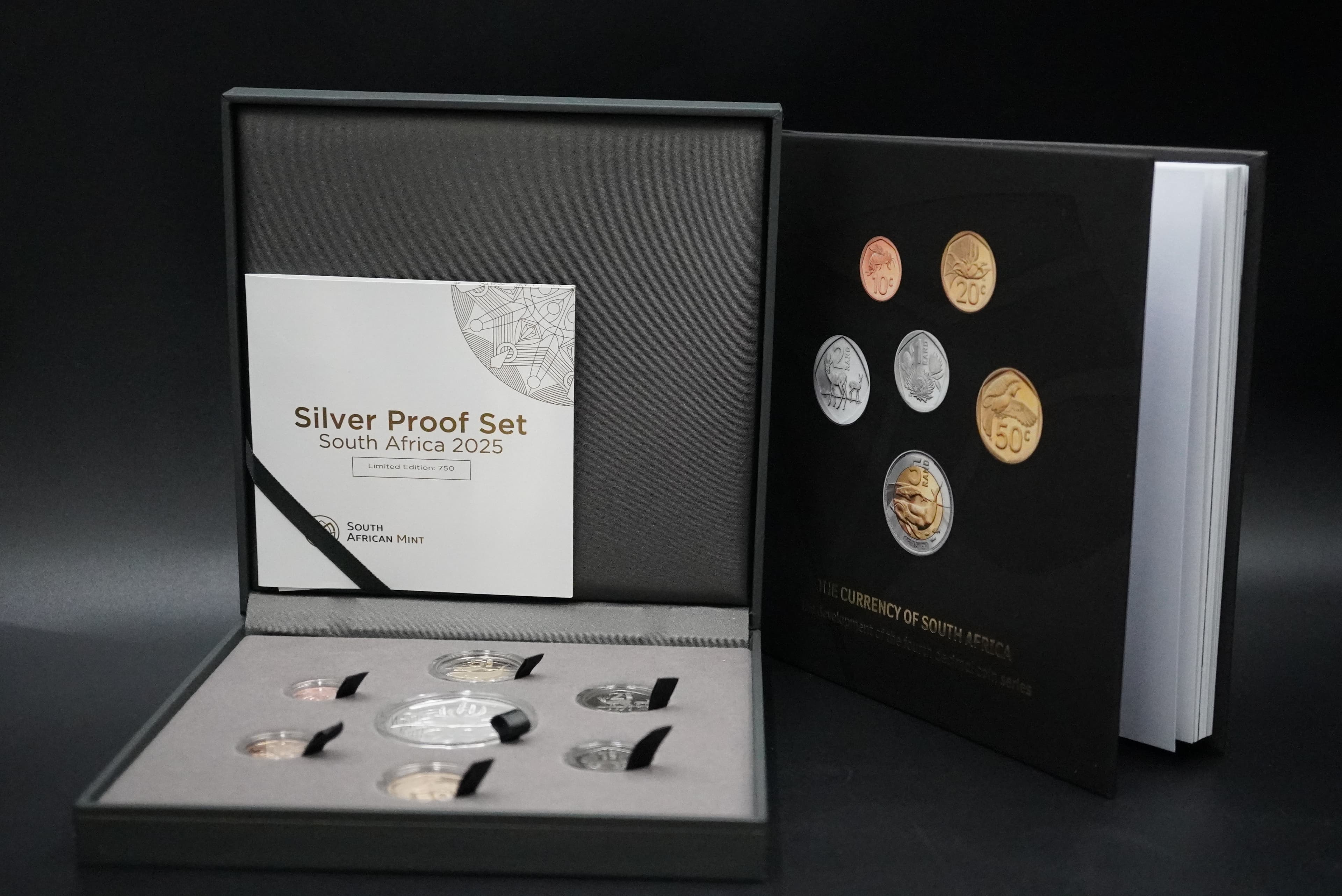 2025 S.Africa Silver Proof Set with Book:The Currency of South Africa:The Development of the Fourth Decimal Coin Series