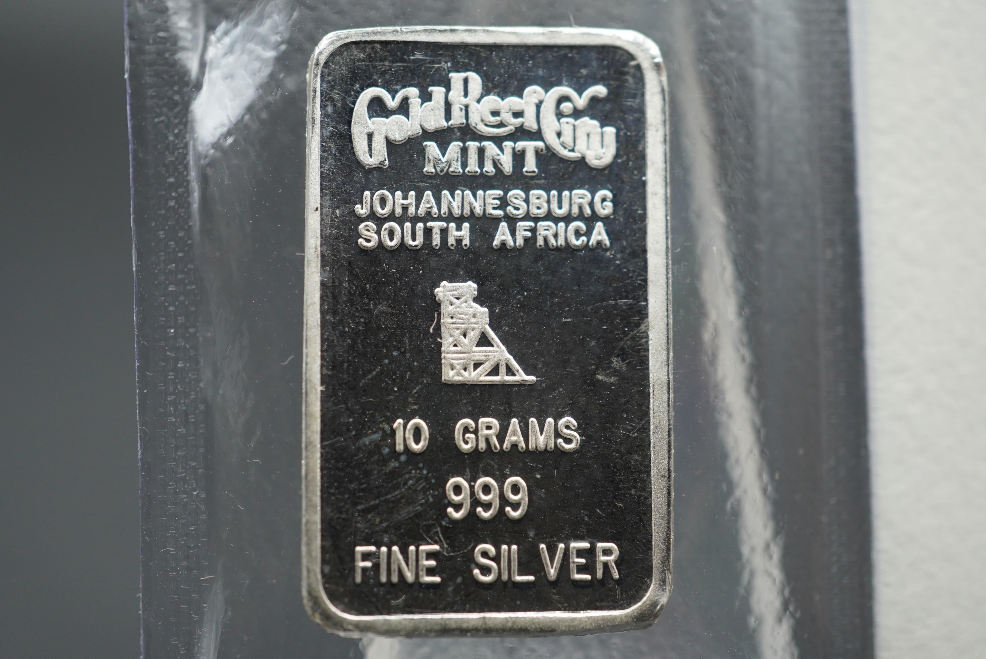 GRC elephant minted bar 10g silver