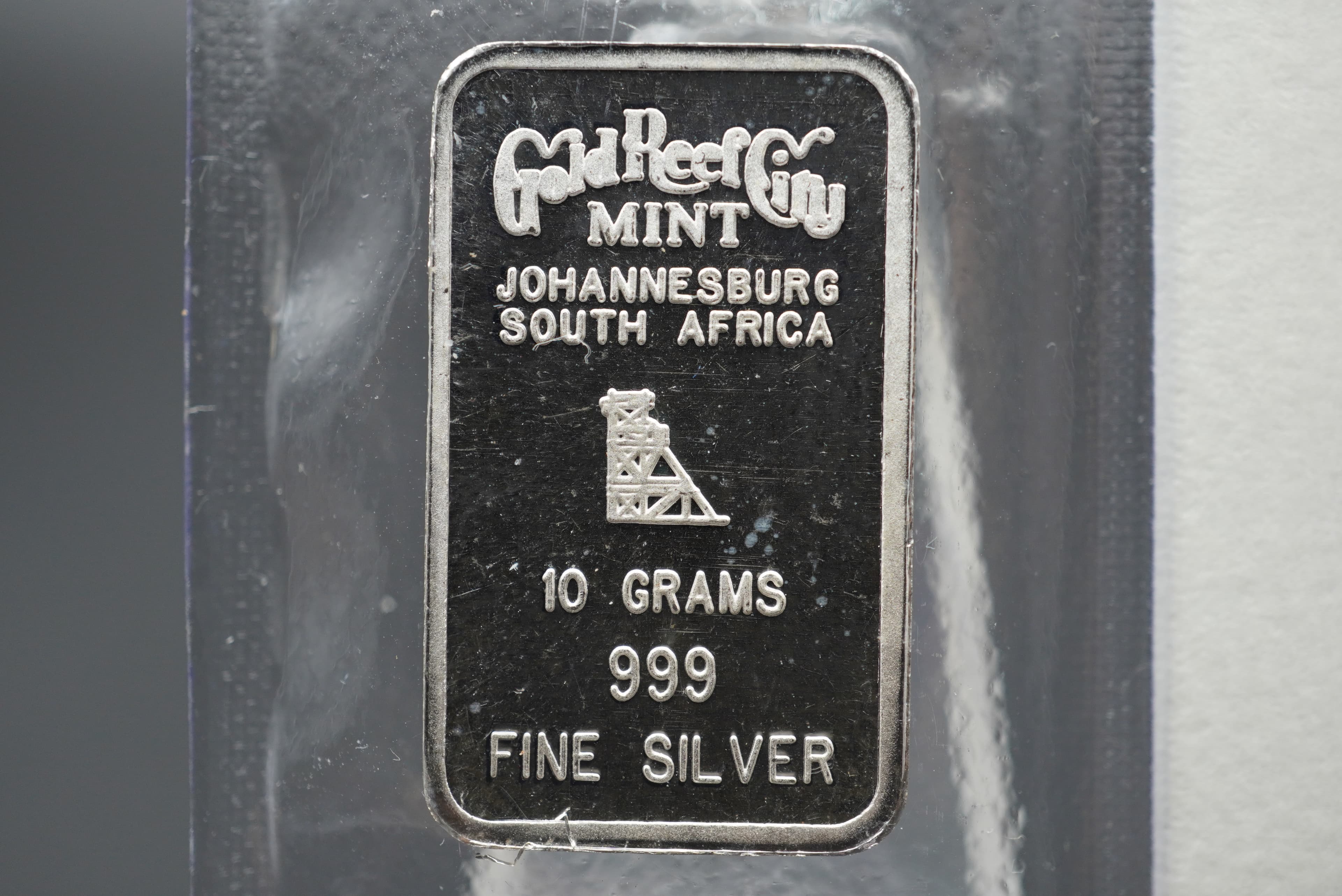 GRC rhino minted bar 10g silver