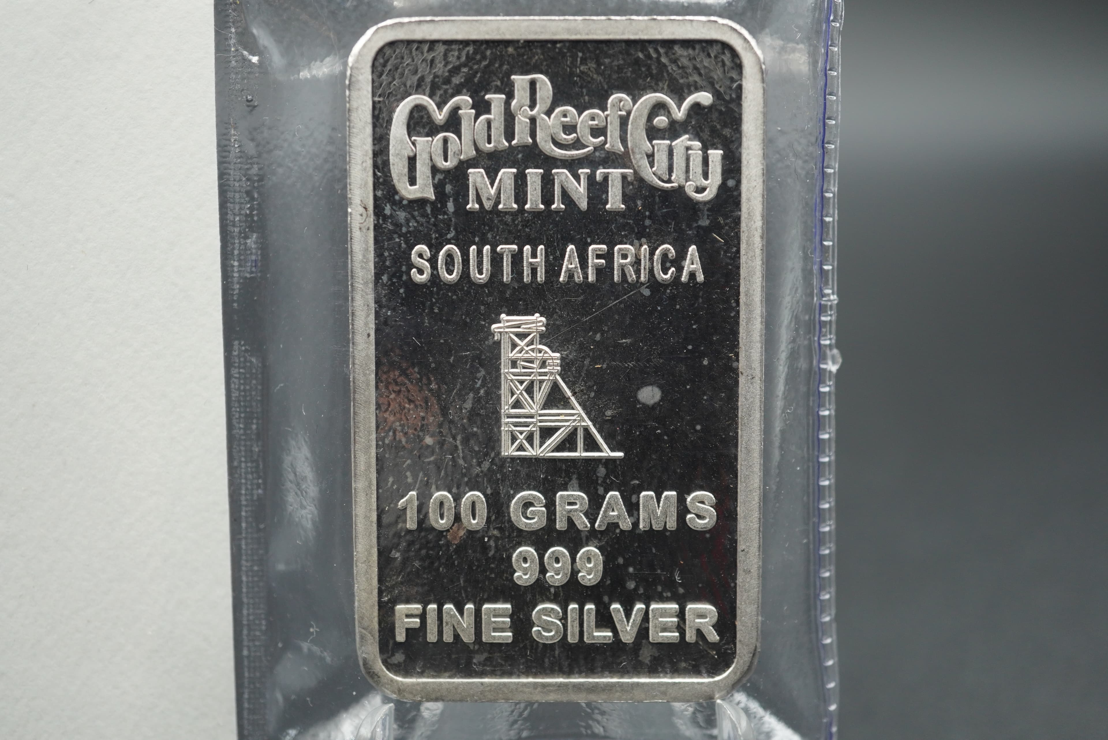 GRC Big Five 100g Fine Silver Bar Rhino