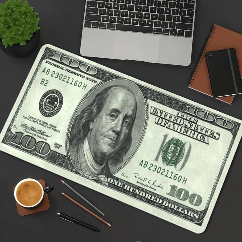Desk Mat-100 Dolar Bill XL – Collector’s Dollar Edition