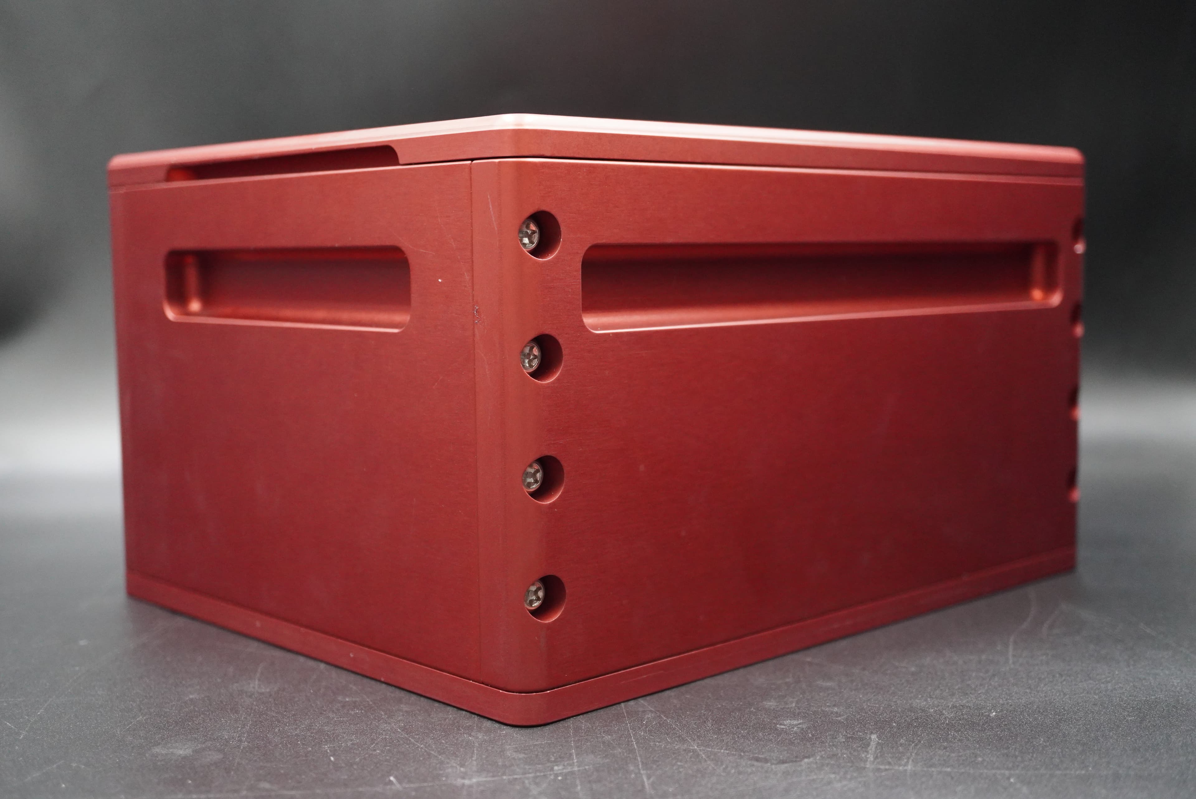 Fully Custom 1 of 2 Aluminium Silver Coin Monster Box (Red)