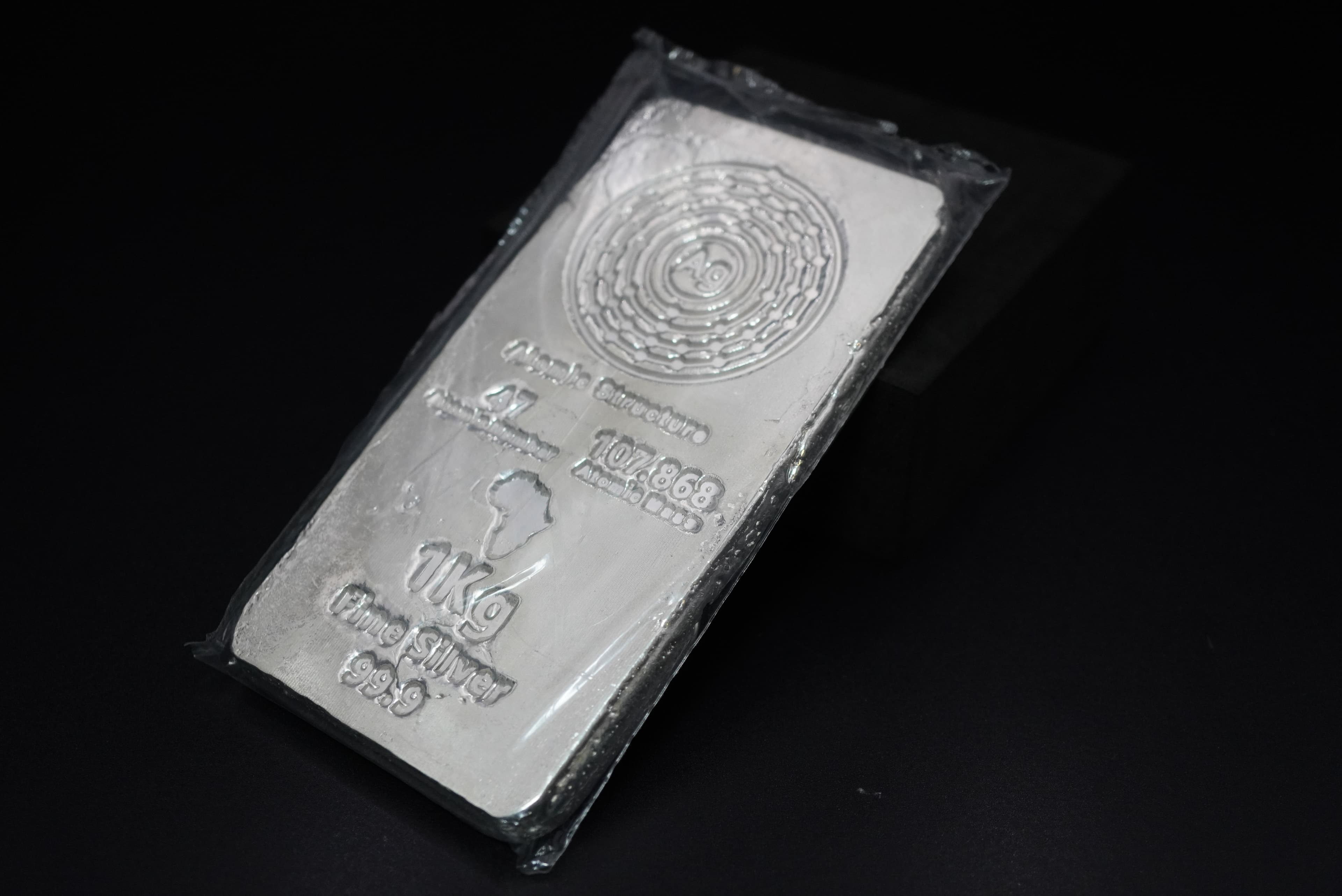 GRC Atomic structure 1kg Fine silver bar