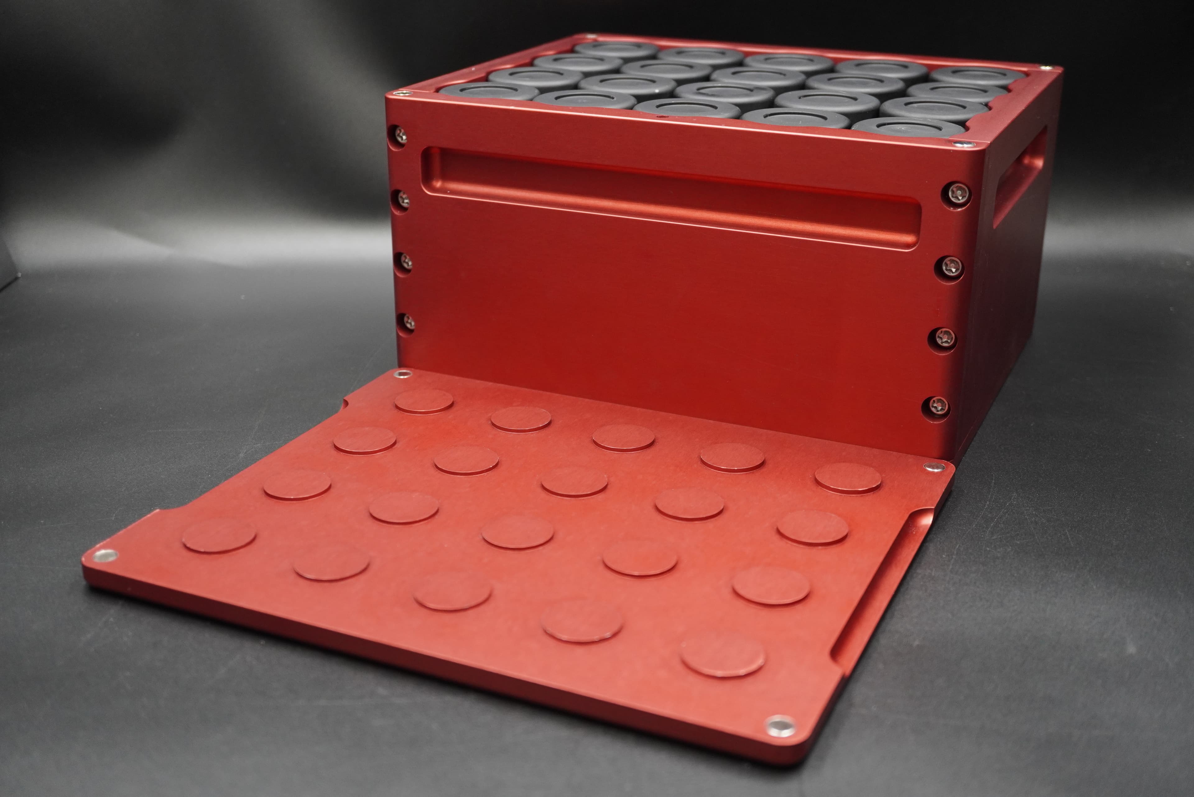 Fully Custom 1 of 2 Aluminium Silver Coin Monster Box (Red)