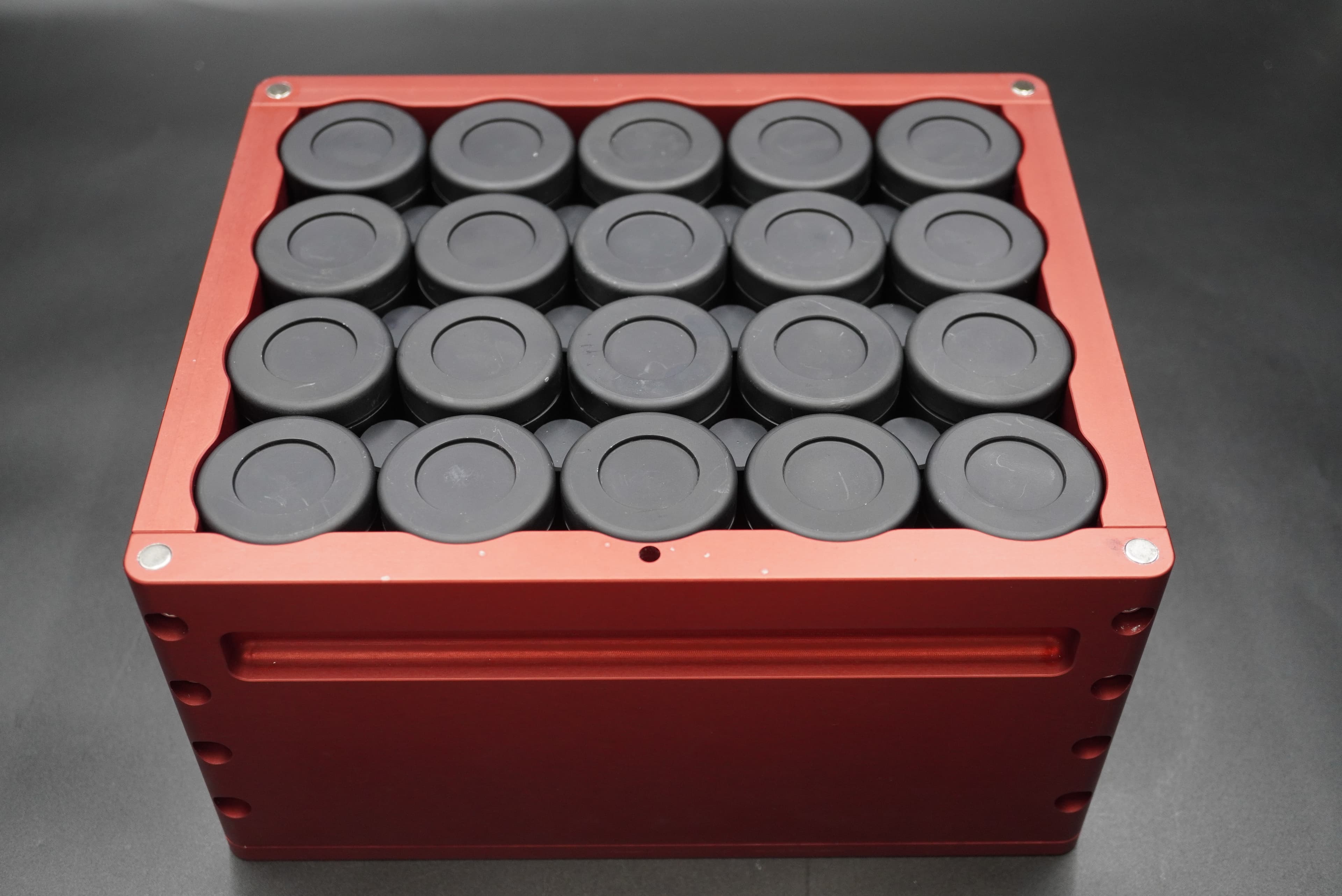 Fully Custom 1 of 2 Aluminium Silver Coin Monster Box (Red)