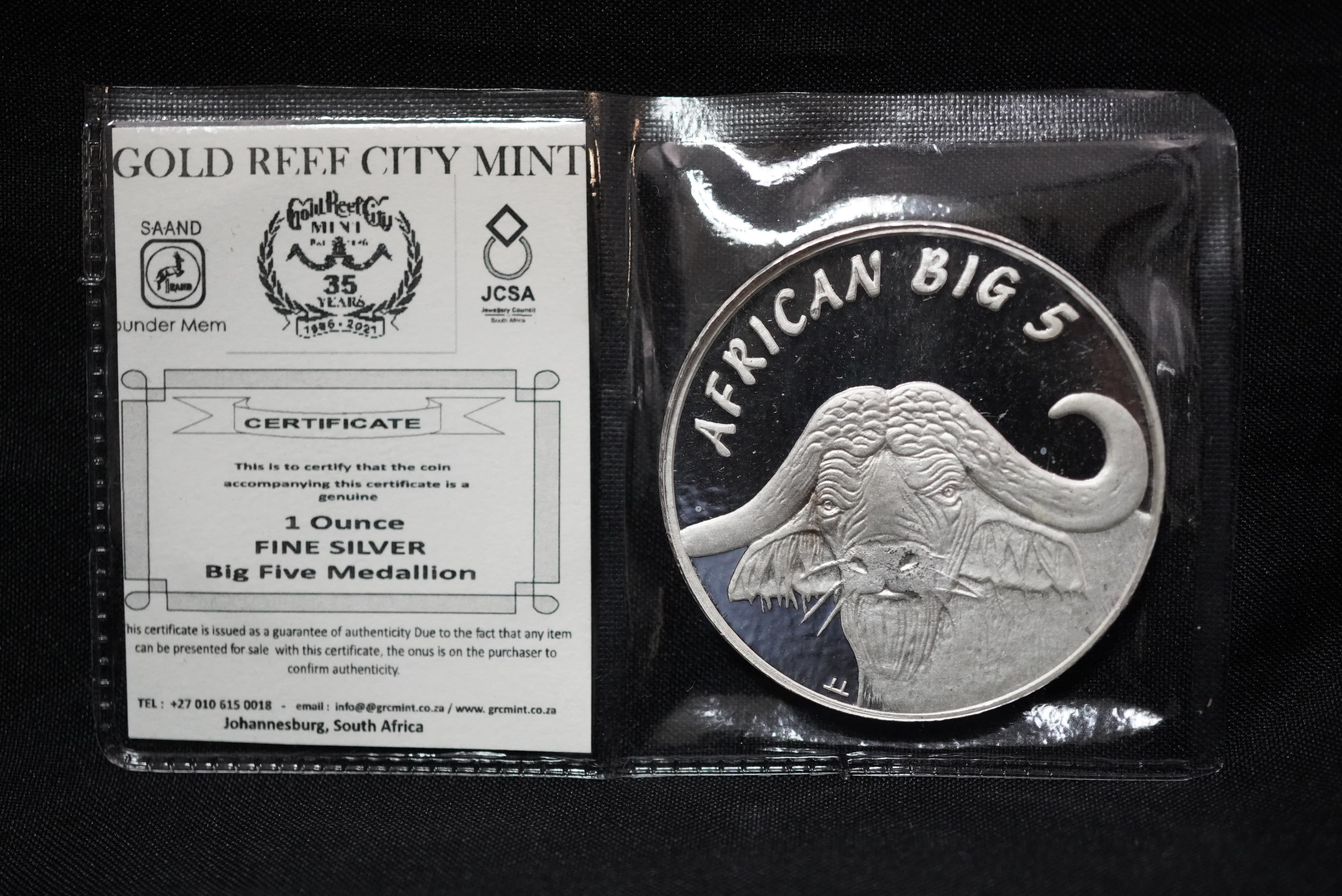 GRC Big Five Buffalo 1oz Medallion