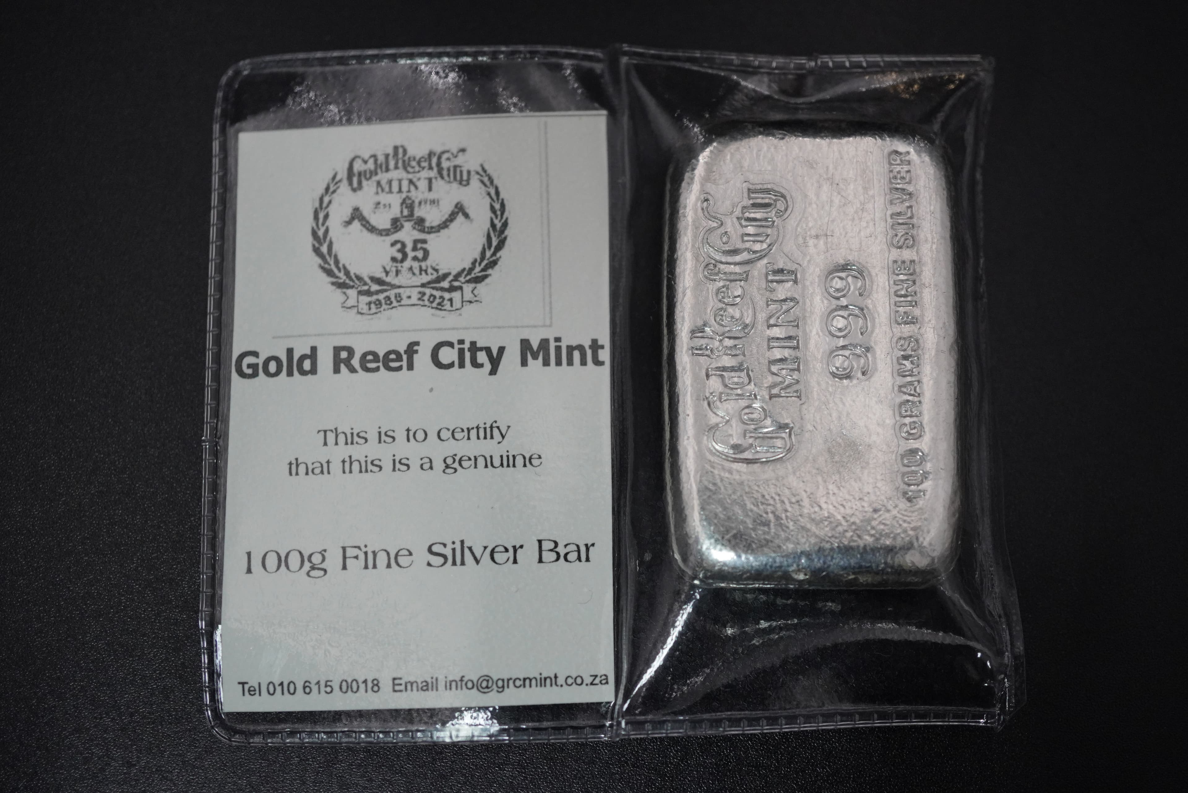 GRC 100g Fine Silver Bar