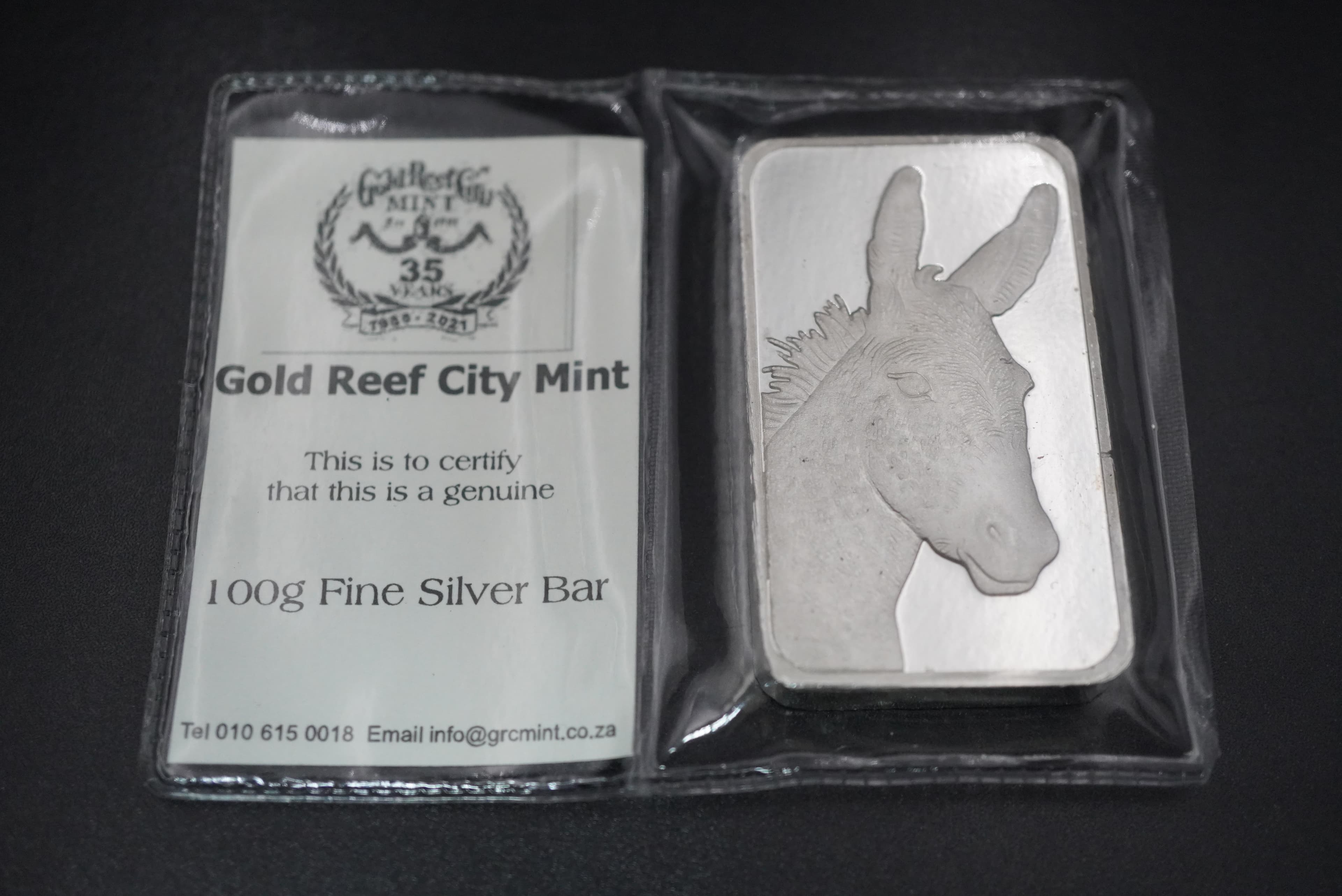 GRC 100g Matthew 21: 2-3 Fine Silver Bar