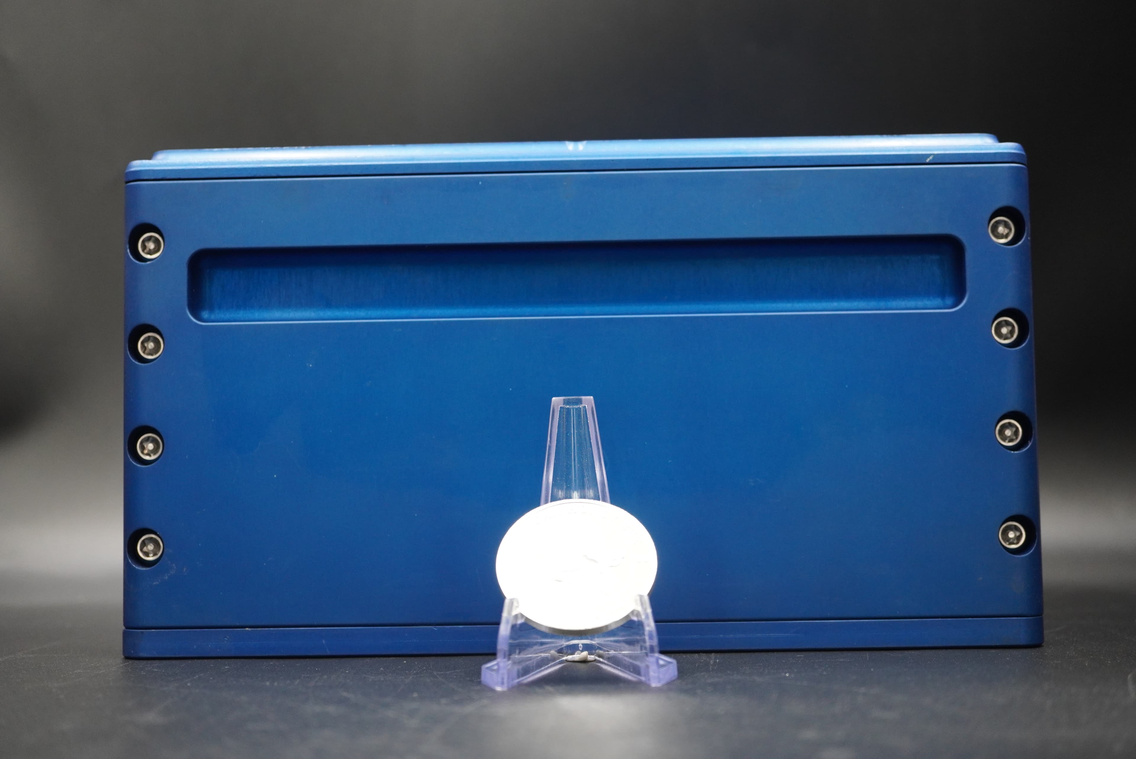 Fully Custom 1 of 2 Aluminium Silver Coin Monster Box (Blue)