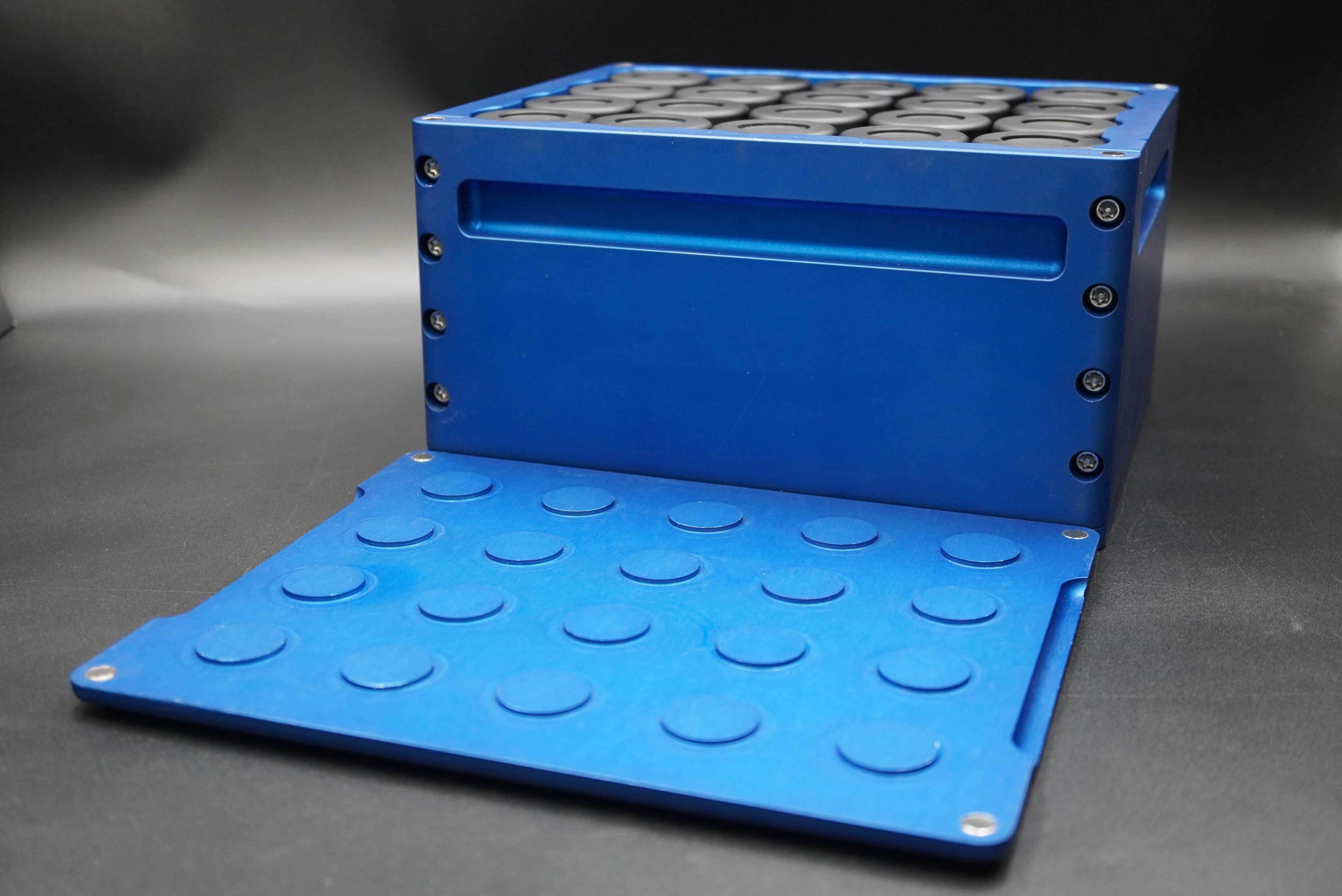Fully Custom 1 of 2 Aluminium Silver Coin Monster Box (Blue)