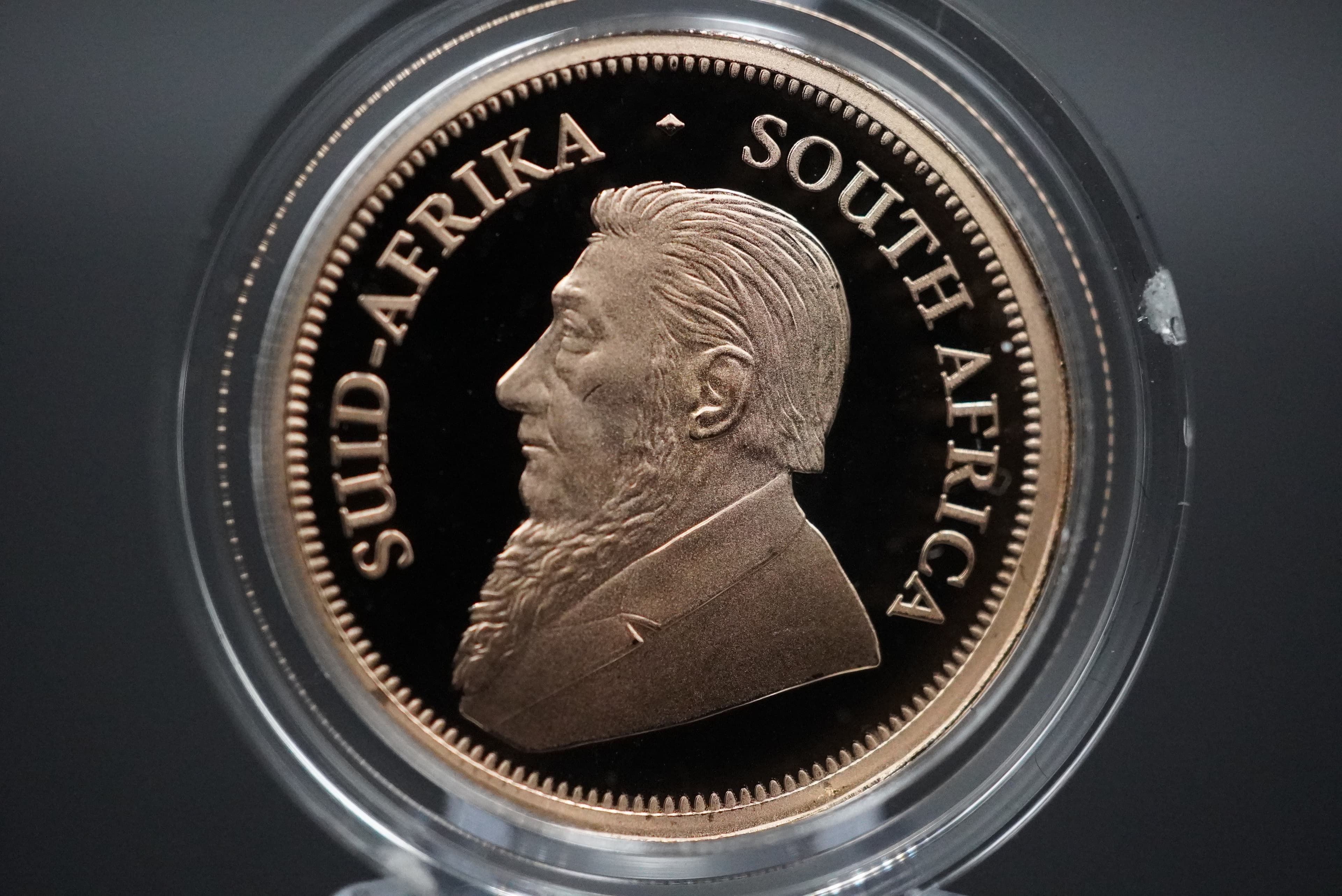 2024 S.Africa 1/4oz Gold Krugerrand Struck on "Oom Paul" coining press