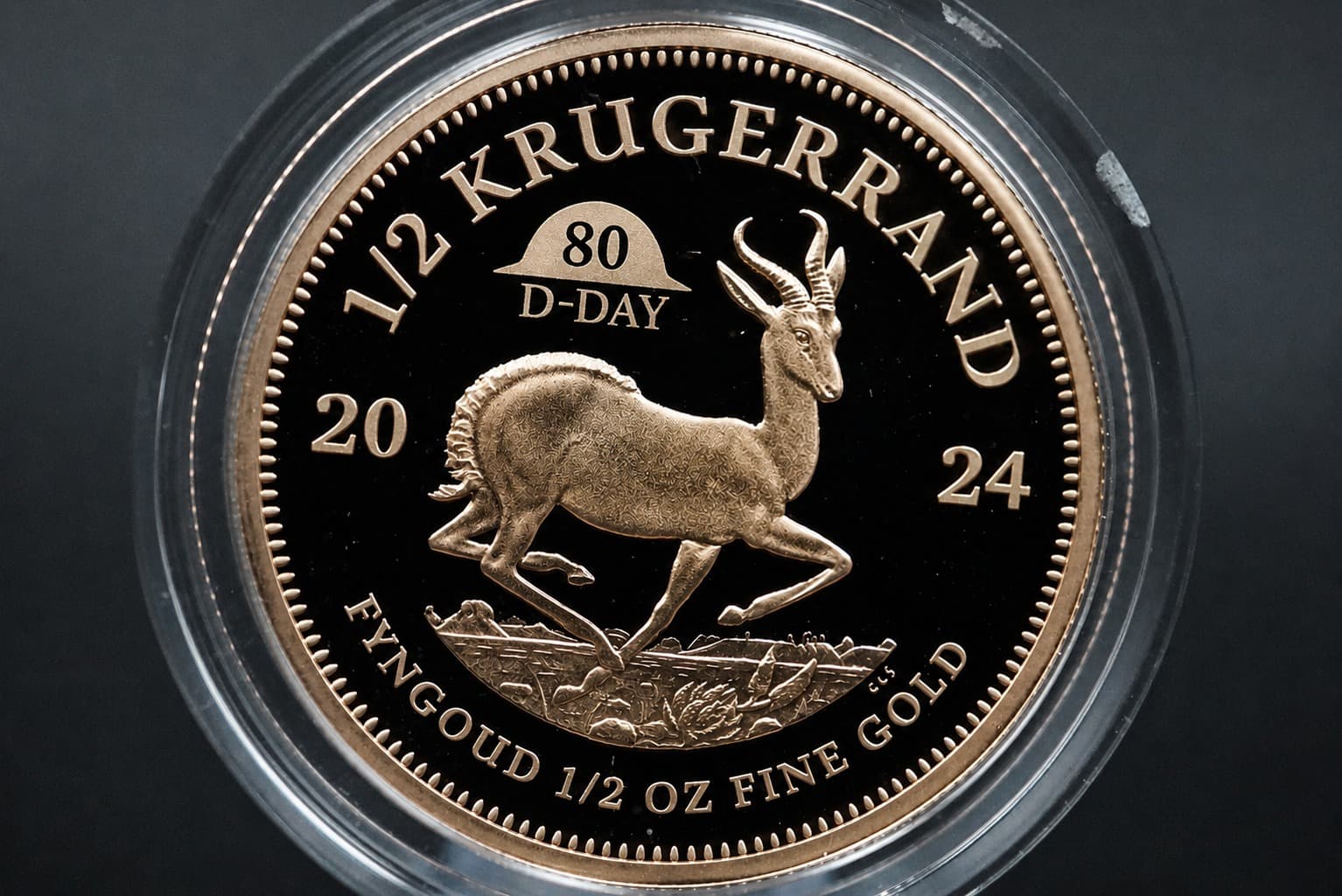2024 S.Africa 1/2 oz Gold Krugerrand 80th Anniv of D-Day