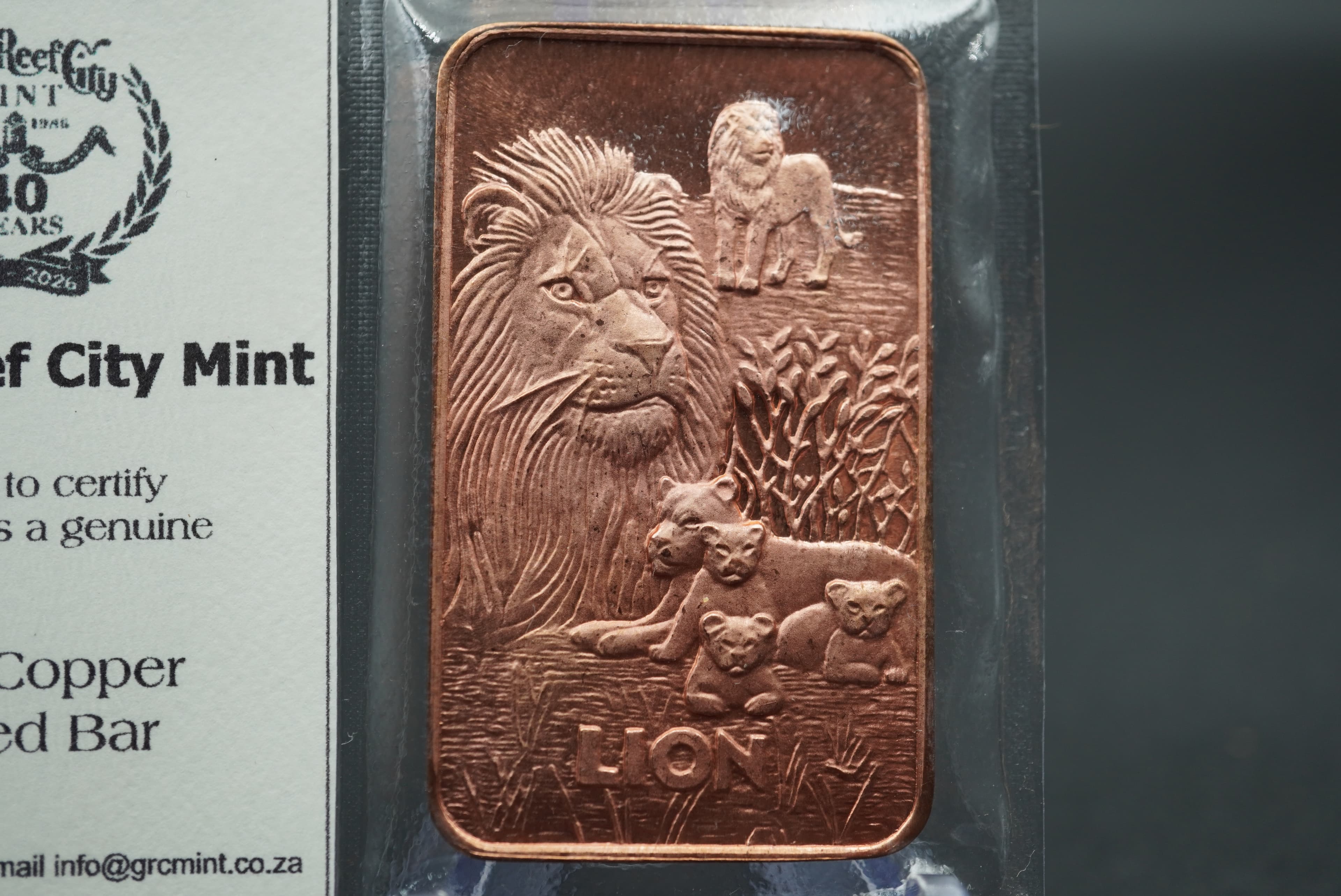 GRC Lion Pure Copper Bar
