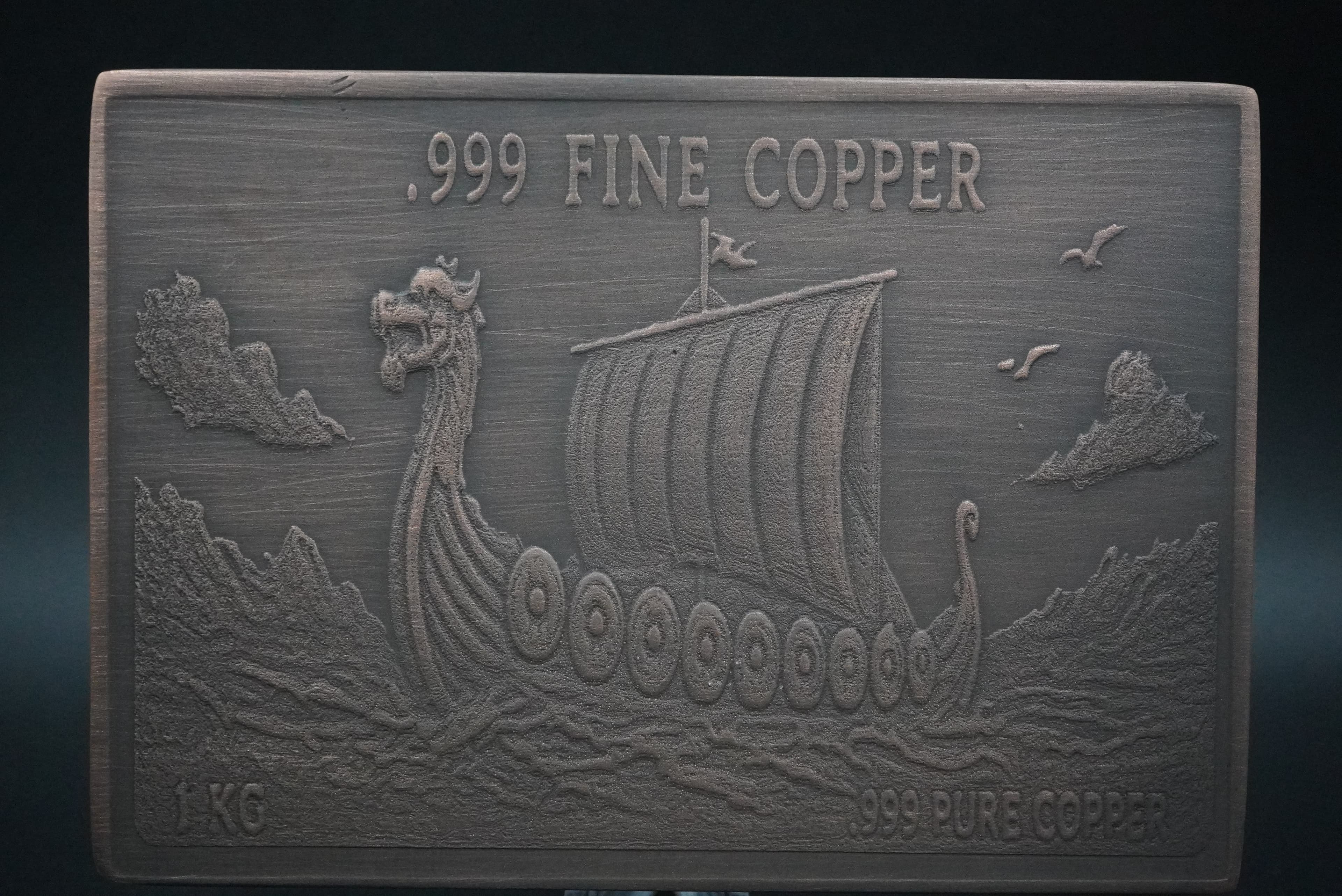 1 KG Viking Copper Bar Antiqued