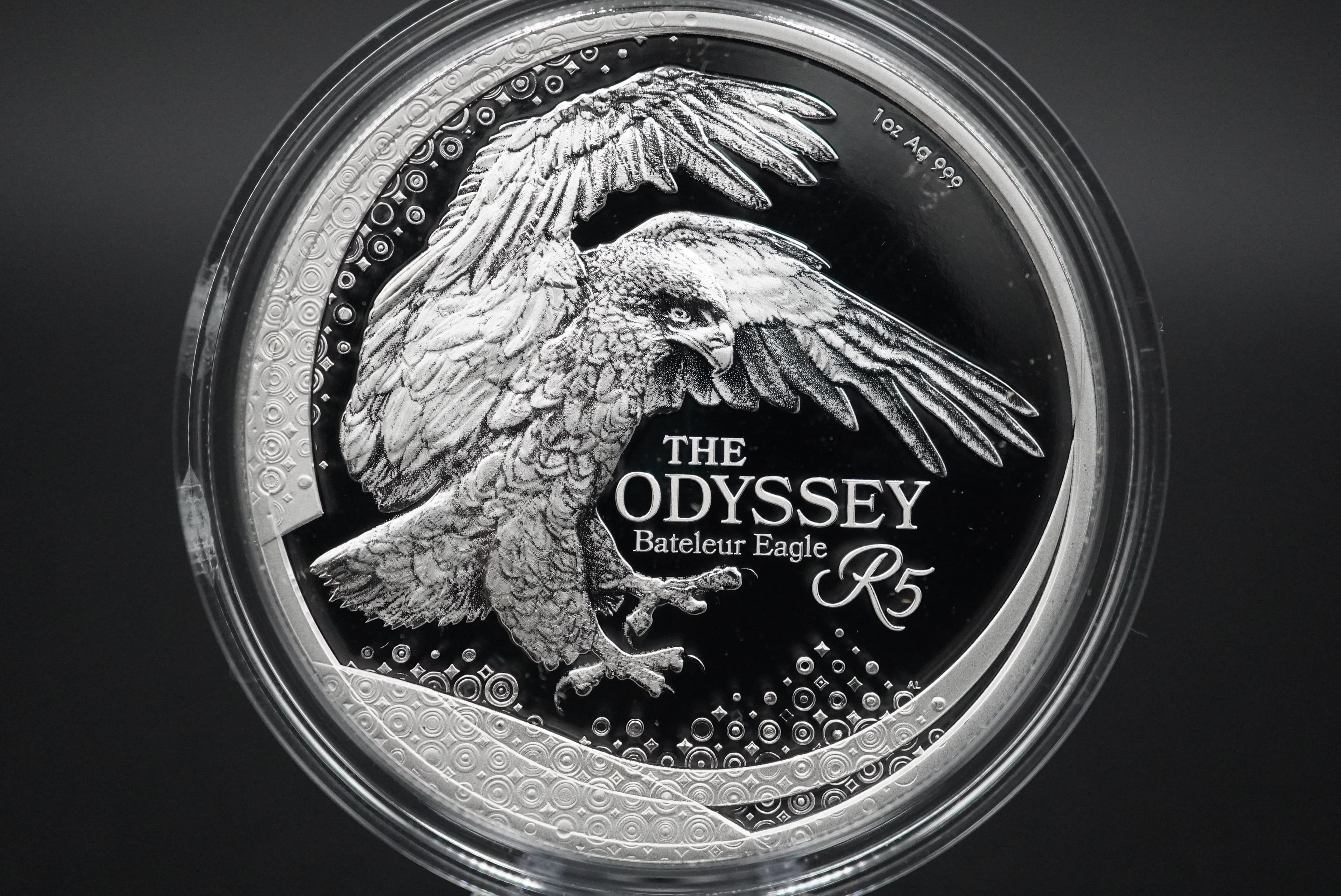 2025 S.Africa R5 1oz Fine Silver Coin Odyssey of the Sky-Bateleur Eagle