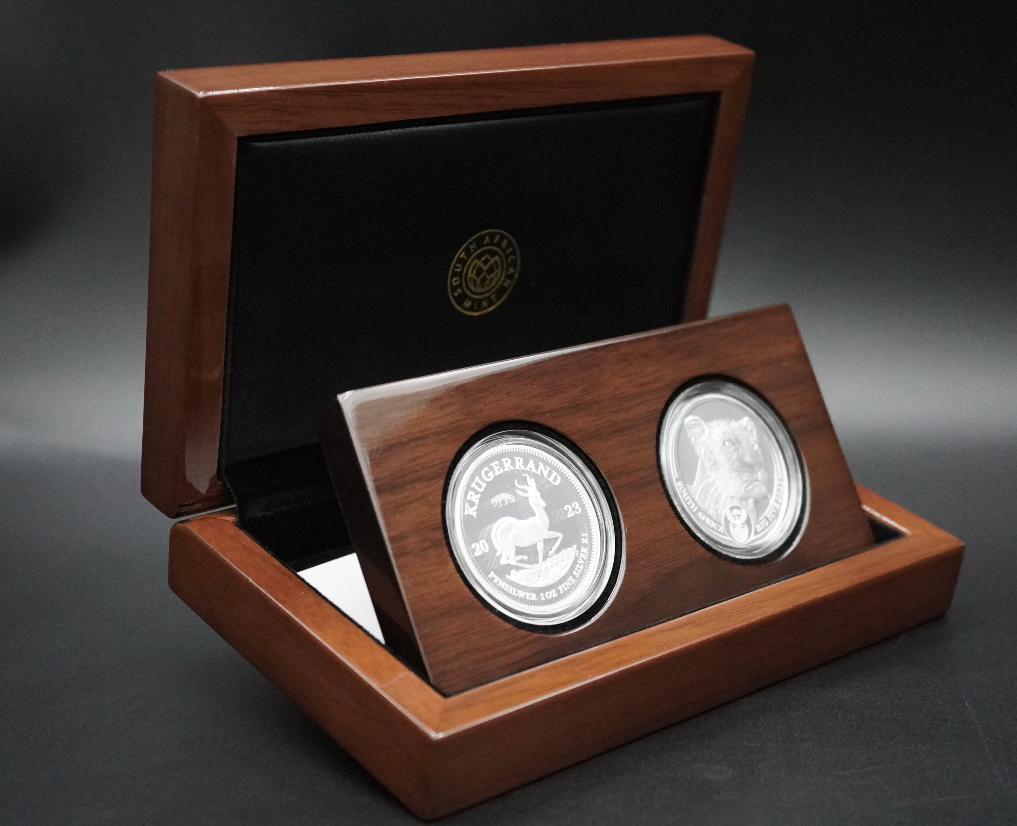 2023 S.Africa Fine Silver Combination Set- The Krugerrand and the African Big Five- Leopard Series II