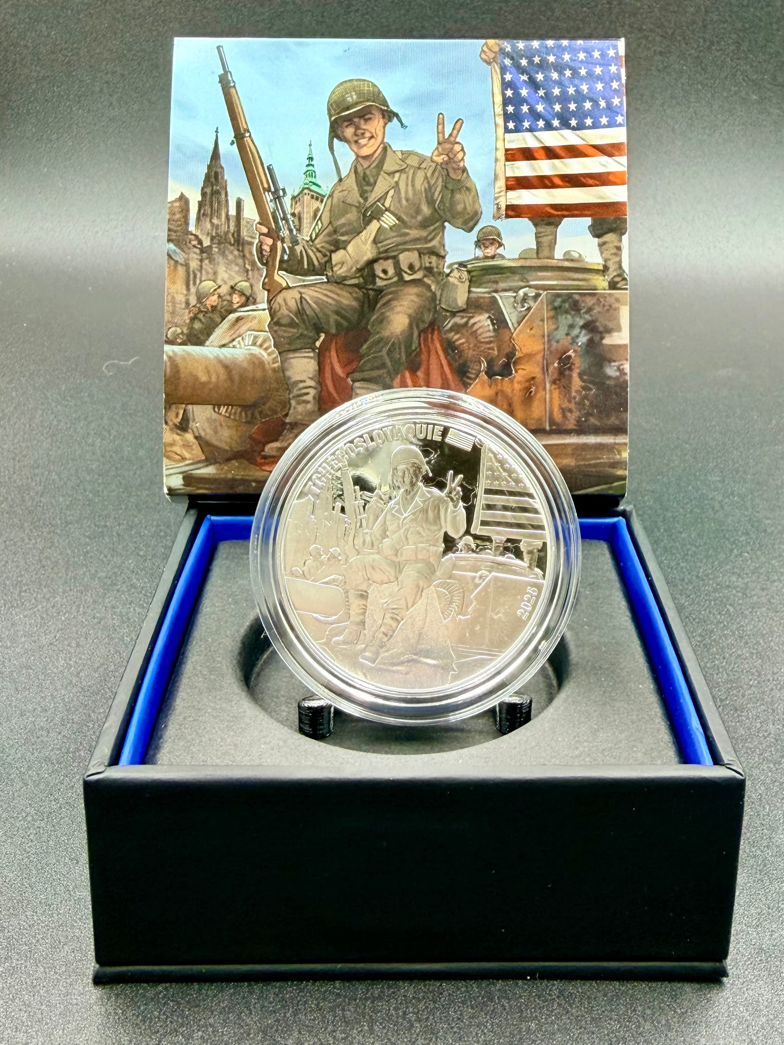 2025 France €10 Silver Proof Coin – 80th Anniversary of VE Day | American Soldier