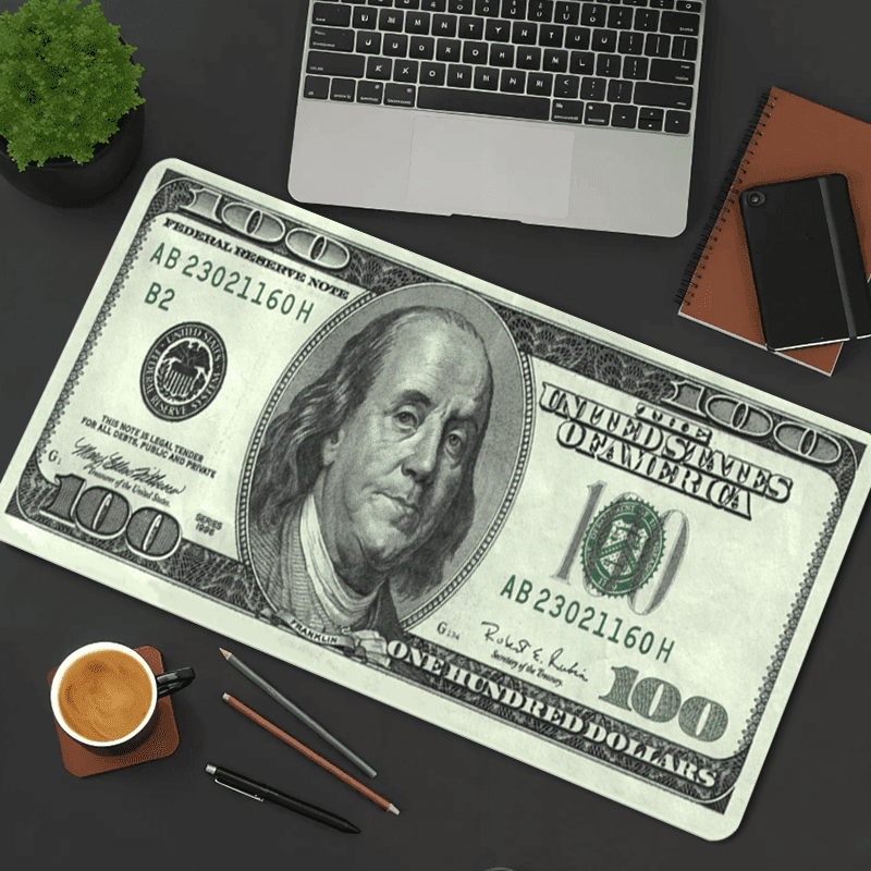 100 Dollar Bill XL desk mat, Collector's Dollar Edition