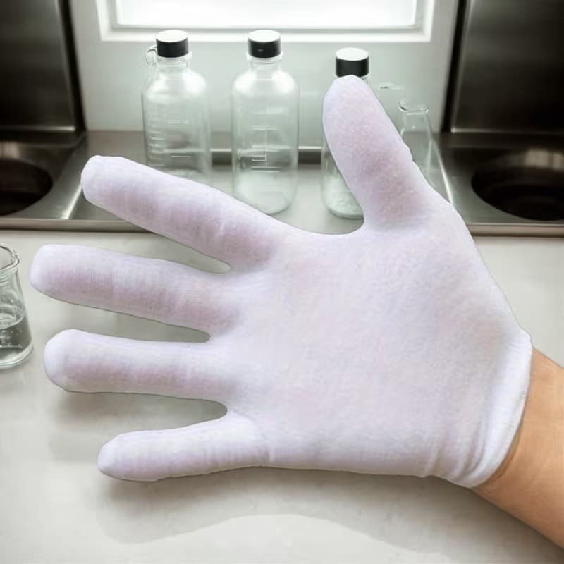 Pair of White Inspection Gloves